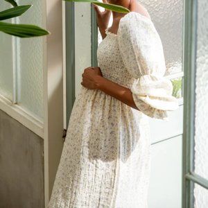 Off the Shoulder Maternity Gown